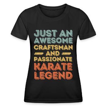 Artisan Karate retro - Women's Functional T-Shirt - black - Front - AI Model Female 172 light (172cm)