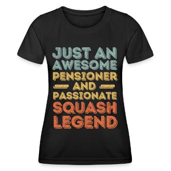 Pensioner Squash retro - Women's Functional T-Shirt - black - Front - AI Model Female 172 light (172cm)
