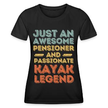 Pensioner Kayak retro - Women's Functional T-Shirt - black - Front - AI Model Female 172 light (172cm)