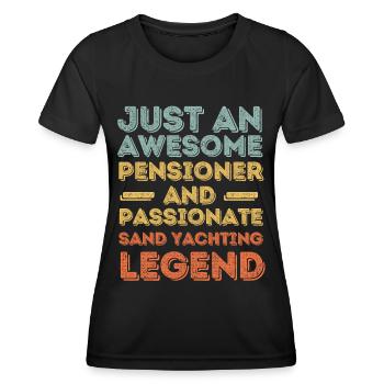 Pensioners sand sails retro - Women's Functional T-Shirt - black - Front - AI Model Female 172 light (172cm)