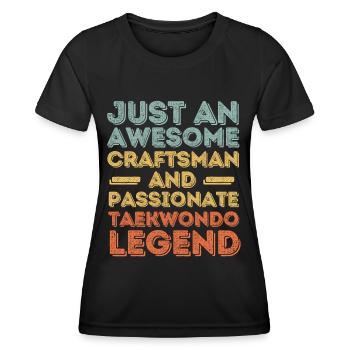 Artisan Taekwondo retro - Women's Functional T-Shirt - black - Front - AI Model Female 172 light (172cm)