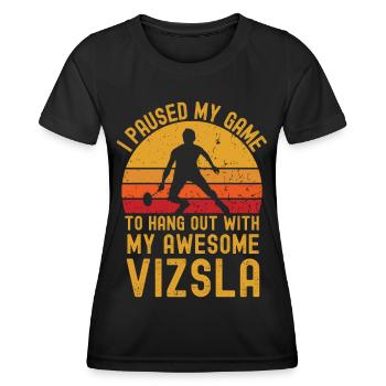 Badminton und Vizsla - Frauen Funktions-T-Shirt - Schwarz - Vorne - AI Model Female 172 light (172cm)