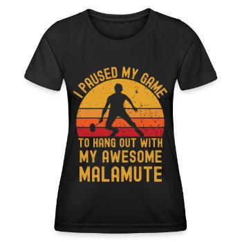 Badminton and Malamute - Women's Functional T-Shirt - black - Front - AI Model Female 172 light (172cm)