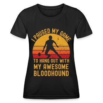 Badminton und Bloodhound - Frauen Funktions-T-Shirt - Schwarz - Vorne - AI Model Female 172 light (172cm)