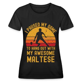Badminton und Malteser - Frauen Funktions-T-Shirt - Schwarz - Vorne - AI Model Female 172 light (172cm)