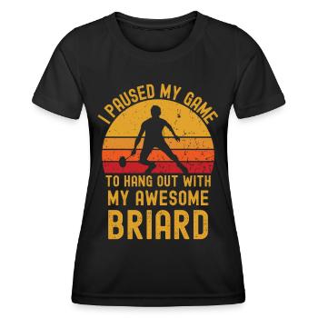 Badminton and Briard - Women's Functional T-Shirt - black - Front - AI Model Female 172 light (172cm)
