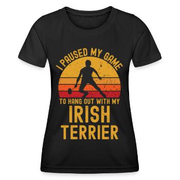 Badminton and Irish Terriers - Women's Functional T-Shirt - black - Front - AI Model Female 172 light (172cm)