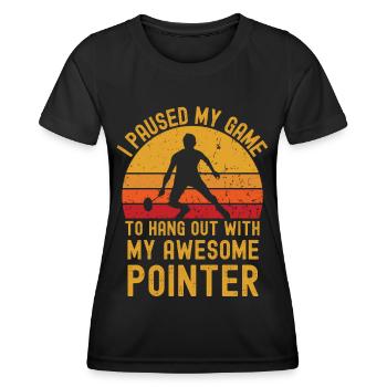 Badminton und Pointer - Frauen Funktions-T-Shirt - Schwarz - Vorne - AI Model Female 172 light (172cm)