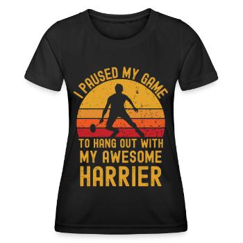 Badminton und Harrier - Frauen Funktions-T-Shirt - Schwarz - Vorne - AI Model Female 172 light (172cm)