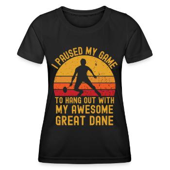 Badminton and Great Dane - Women's Functional T-Shirt - black - Front - AI Model Female 172 light (172cm)