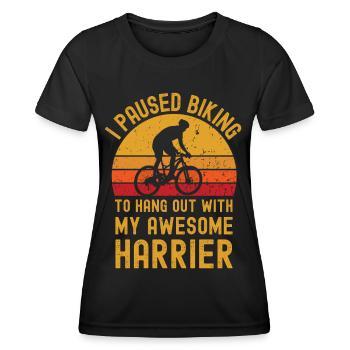 Radfahren und Harrier - Frauen Funktions-T-Shirt - Schwarz - Vorne - AI Model Female 172 light (172cm)