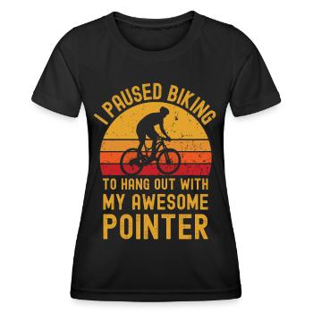 Radfahren und Pointer - Frauen Funktions-T-Shirt - Schwarz - Vorne - AI Model Female 172 light (172cm)