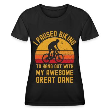 Cycling and Great Dane - Women's Functional T-Shirt - black - Front - AI Model Female 172 light (172cm)