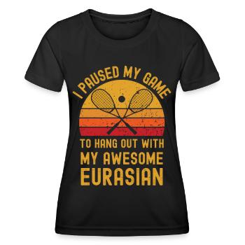 Squash und Eurasian - Frauen Funktions-T-Shirt - Schwarz - Vorne - AI Model Female 172 light (172cm)