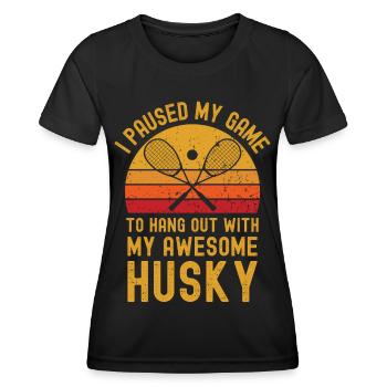 Courge et Husky - T-shirt sport Femme - noir - Devant - AI Model Female 172 light (172cm)