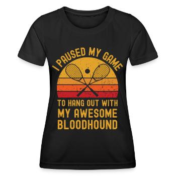 Squash und Bloodhound - Frauen Funktions-T-Shirt - Schwarz - Vorne - AI Model Female 172 light (172cm)