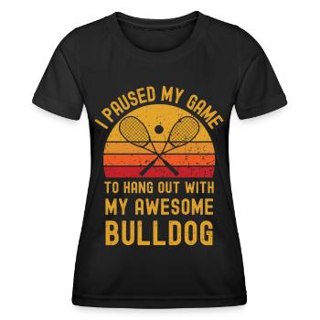 Squash und Bulldogge - Frauen Funktions-T-Shirt - Schwarz - Vorne - AI Model Female 172 light (172cm)