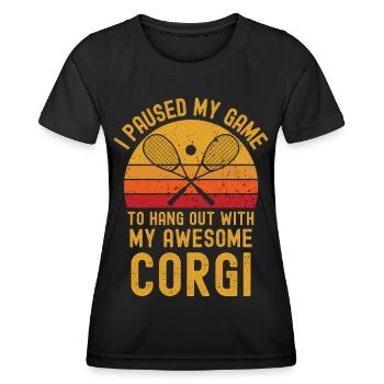 Squash und Corgi - Frauen Funktions-T-Shirt - Schwarz - Vorne - AI Model Female 172 light (172cm)