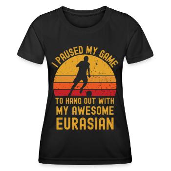 Football and Eurasians - Women's Functional T-Shirt - black - Front - AI Model Female 172 light (172cm)