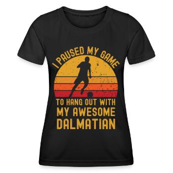 Fußball und Dalmatiner - Frauen Funktions-T-Shirt - Schwarz - Vorne - AI Model Female 172 light (172cm)