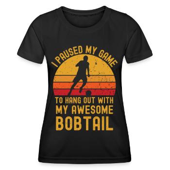 Football and Bobtail - Women's Functional T-Shirt - black - Front - AI Model Female 172 light (172cm)