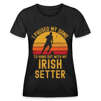 Football and Irish-Setter - Women's Functional T-Shirt - black - Front - AI Model Female 172 light (172cm)