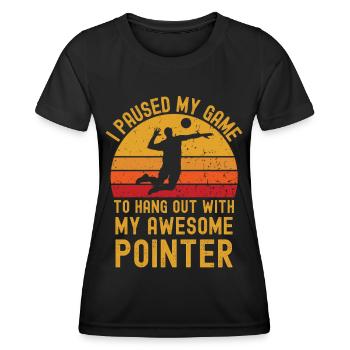 Volleyball und Pointer - Frauen Funktions-T-Shirt - Schwarz - Vorne - AI Model Female 172 light (172cm)