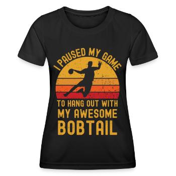 Handball and Bobtail - Women's Functional T-Shirt - black - Front - AI Model Female 172 light (172cm)