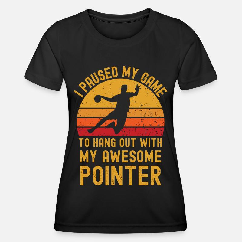 Handball and Pointer - Women's Functional T-Shirt - black