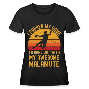 Handball and Malamute - Women's Functional T-Shirt - black - Front - AI Model Female 172 light (172cm)