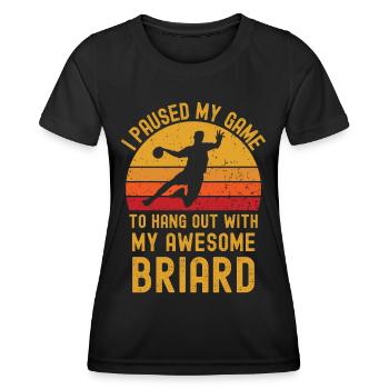 Handball and Briard - Women's Functional T-Shirt - black - Front - AI Model Female 172 light (172cm)