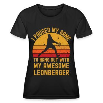 Tennis and Leonberger - Women's Functional T-Shirt - black - Front - AI Model Female 172 light (172cm)