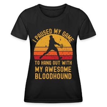 Tennis et Limier - T-shirt sport Femme - noir - Devant - AI Model Female 172 light (172cm)