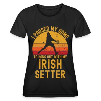 Tennis and Irish-Setter - Women's Functional T-Shirt - black - Front - AI Model Female 172 light (172cm)
