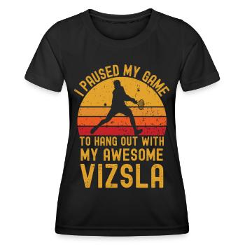 Tennis und Vizsla - Frauen Funktions-T-Shirt - Schwarz - Vorne - AI Model Female 172 light (172cm)