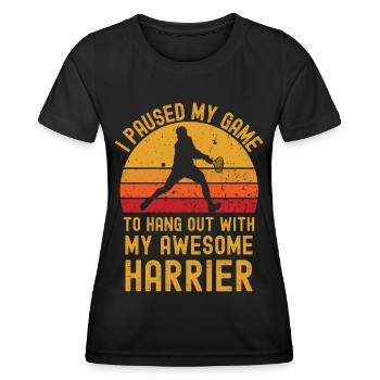 Tennis et Harrier - T-shirt sport Femme - noir - Devant - AI Model Female 172 light (172cm)