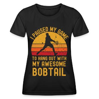 Tennis and Bobtail - Women's Functional T-Shirt - black - Front - AI Model Female 172 light (172cm)