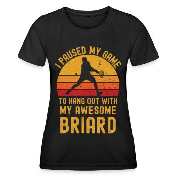 Tennis and Briard - Women's Functional T-Shirt - black - Front - AI Model Female 172 light (172cm)