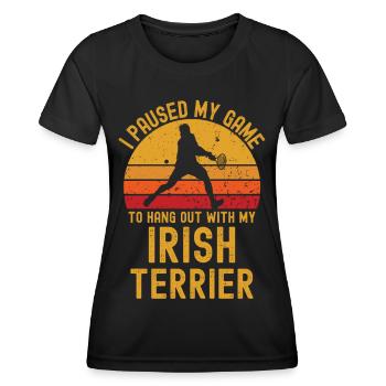 Tennis and Irish Terriers - Women's Functional T-Shirt - black - Front - AI Model Female 172 light (172cm)