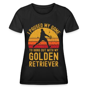 Tennis and Golden Retrievers - Women's Functional T-Shirt - black - Front - AI Model Female 172 light (172cm)