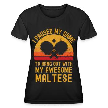 Tischtennis und Malteser - Frauen Funktions-T-Shirt - Schwarz - Vorne - AI Model Female 172 light (172cm)