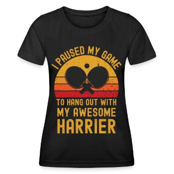 Tennis de table et Harrier - T-shirt sport Femme - noir - Devant - AI Model Female 172 light (172cm)
