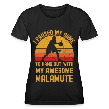 Basketball and Malamute - Women's Functional T-Shirt - black - Front - AI Model Female 172 light (172cm)