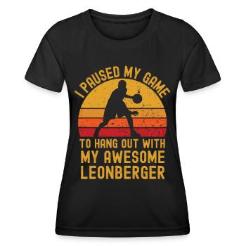 Basketball and Leonberger - Women's Functional T-Shirt - black - Front - AI Model Female 172 light (172cm)