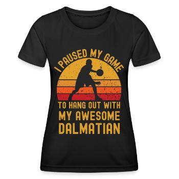 Basketball und Dalmatiner - Frauen Funktions-T-Shirt - Schwarz - Vorne - AI Model Female 172 light (172cm)