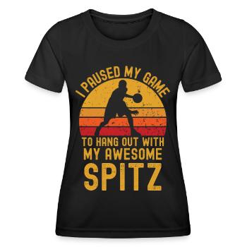 Basketball et Spitz - T-shirt sport Femme - noir - Devant - AI Model Female 172 light (172cm)