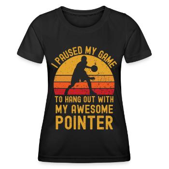 Basketball und Pointer - Frauen Funktions-T-Shirt - Schwarz - Vorne - AI Model Female 172 light (172cm)