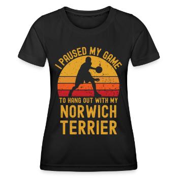 Basketball and Norwich Terriers - Women's Functional T-Shirt - black - Front - AI Model Female 172 light (172cm)