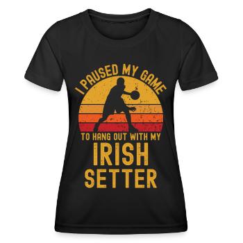 Basketball and Irish Setter - Women's Functional T-Shirt - black - Front - AI Model Female 172 light (172cm)