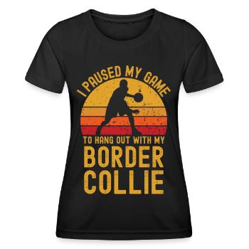 Basketball and Border Collie - Women's Functional T-Shirt - black - Front - AI Model Female 172 light (172cm)
